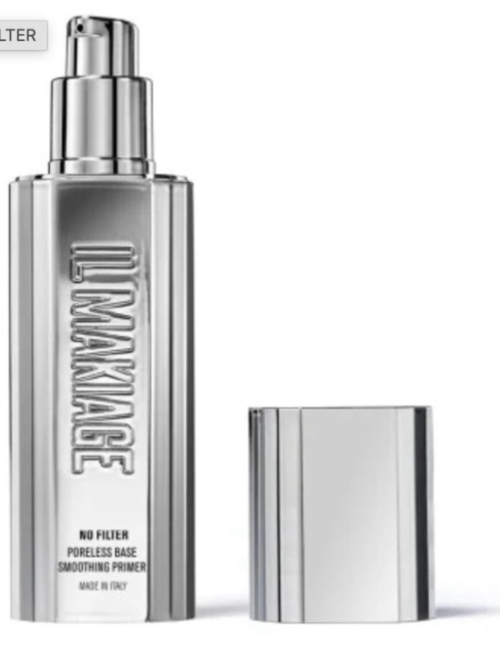 IL MAKIAGE No Filter Poreless Base Smoothing Primer - Silver Bottle